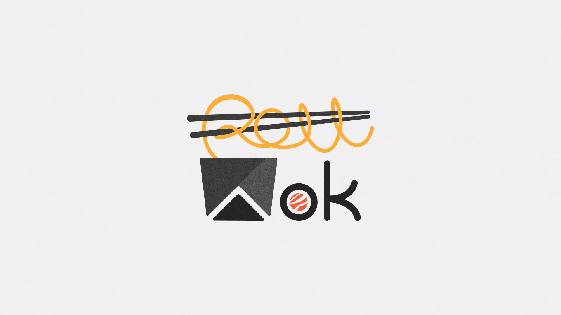 Разработка логотипа суши-бара «Roll Wok Club» в Ленинске